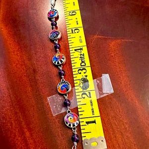 Handmade mosaic bracelet by artist Ricky Frank. From 1990s.